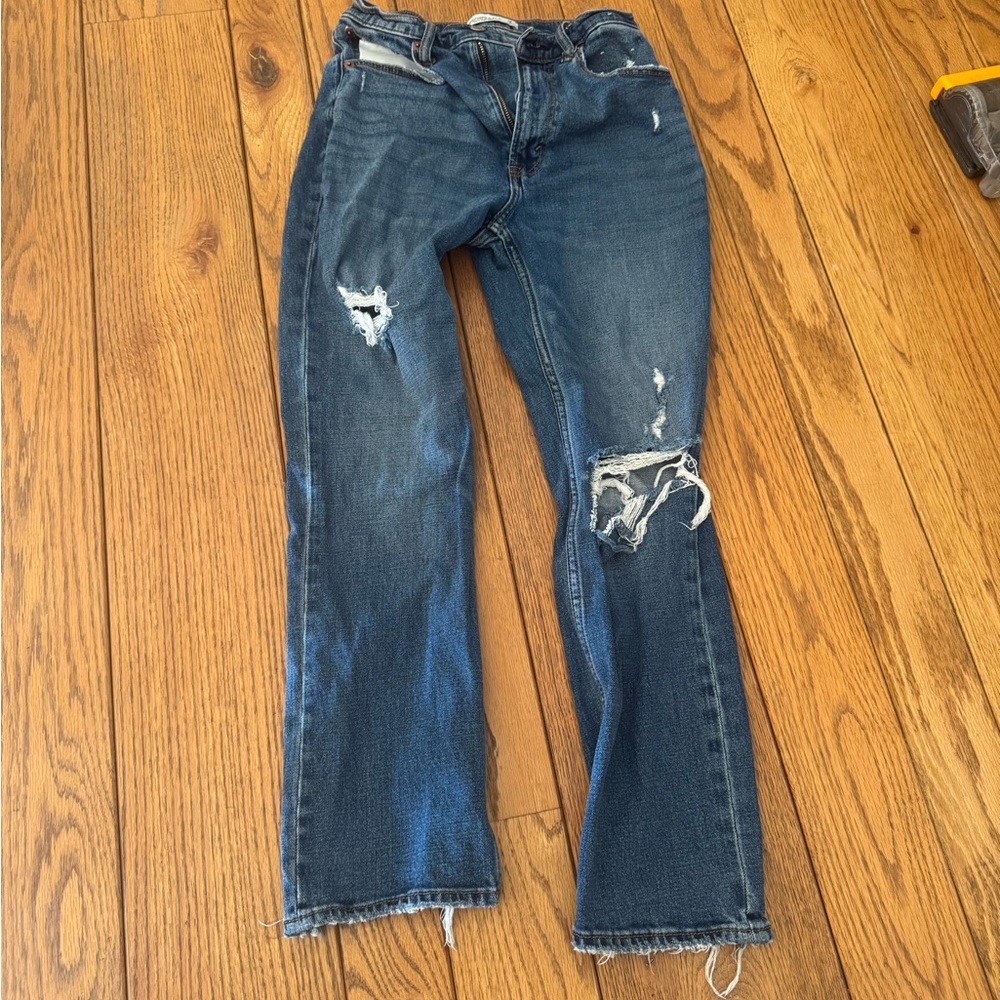 Abercrombie & Fitch Distressed Blue Jeans